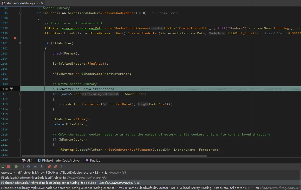 FEditorShaderCodeArchive::Finalize
